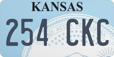 KS license plate 254CKC