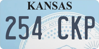 KS license plate 254CKP
