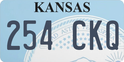 KS license plate 254CKQ