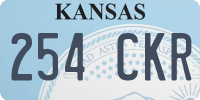 KS license plate 254CKR