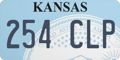 KS license plate 254CLP