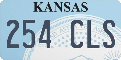 KS license plate 254CLS