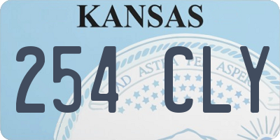 KS license plate 254CLY