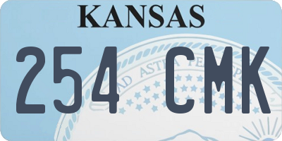 KS license plate 254CMK