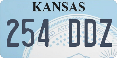 KS license plate 254DDZ