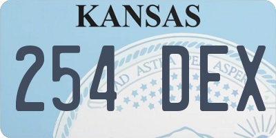 KS license plate 254DEX