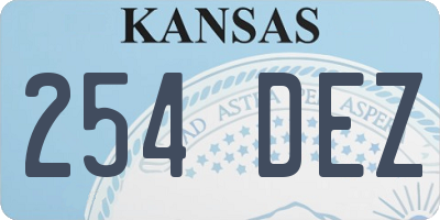 KS license plate 254DEZ