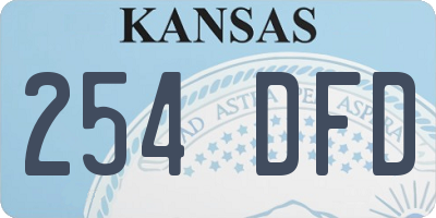 KS license plate 254DFD