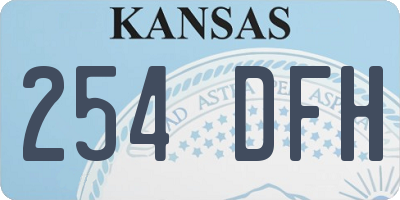 KS license plate 254DFH