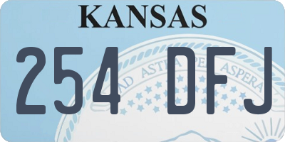 KS license plate 254DFJ