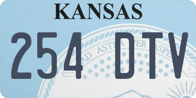 KS license plate 254DTV