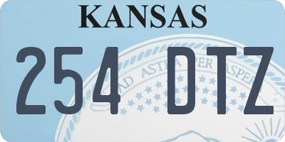 KS license plate 254DTZ
