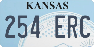 KS license plate 254ERC