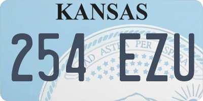 KS license plate 254EZU