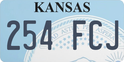 KS license plate 254FCJ