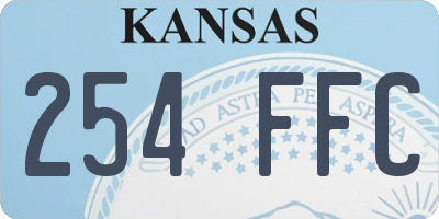 KS license plate 254FFC