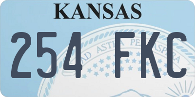 KS license plate 254FKC