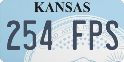 KS license plate 254FPS