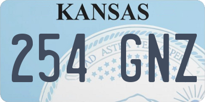 KS license plate 254GNZ