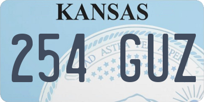 KS license plate 254GUZ