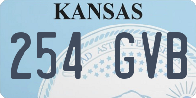KS license plate 254GVB