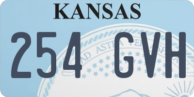KS license plate 254GVH