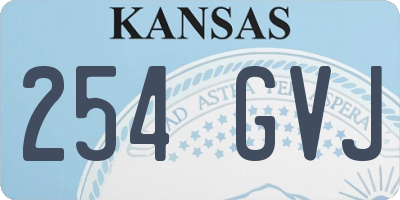 KS license plate 254GVJ