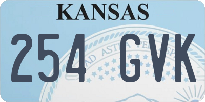 KS license plate 254GVK