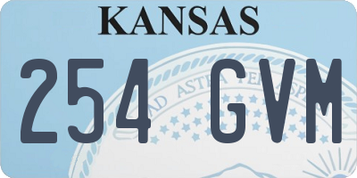 KS license plate 254GVM