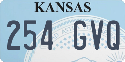KS license plate 254GVQ