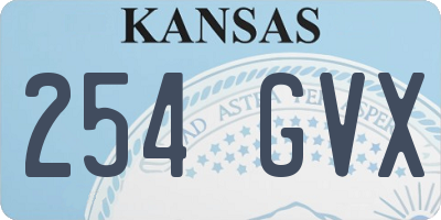 KS license plate 254GVX
