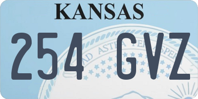 KS license plate 254GVZ