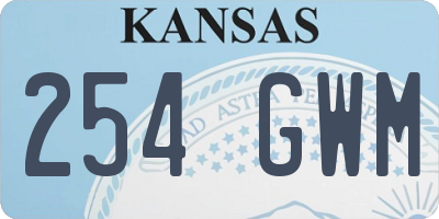 KS license plate 254GWM
