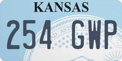 KS license plate 254GWP