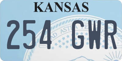 KS license plate 254GWR