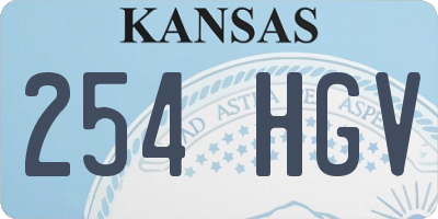 KS license plate 254HGV