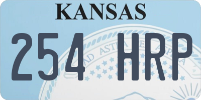 KS license plate 254HRP