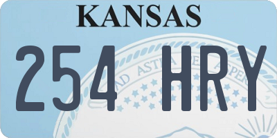 KS license plate 254HRY