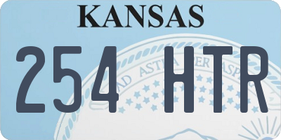 KS license plate 254HTR