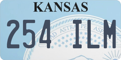 KS license plate 254ILM