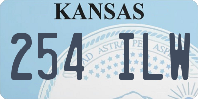 KS license plate 254ILW