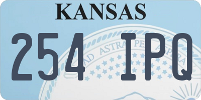 KS license plate 254IPQ