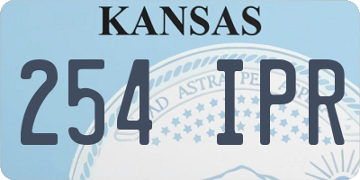KS license plate 254IPR