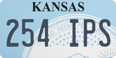 KS license plate 254IPS