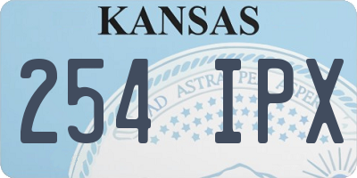 KS license plate 254IPX