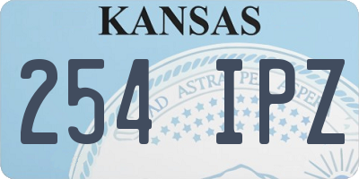 KS license plate 254IPZ