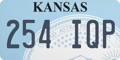 KS license plate 254IQP