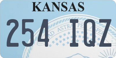 KS license plate 254IQZ