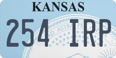 KS license plate 254IRP