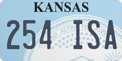 KS license plate 254ISA